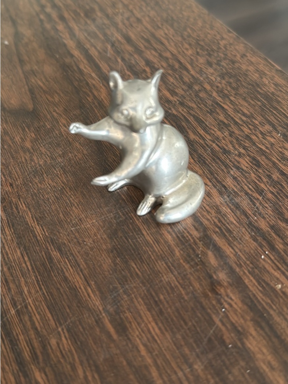 Silver Small Pet Figurine - Decorative Squirrel